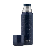 Ello Therma front view in blue showing bottle design and portability