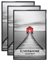 ELSKER&HOME black 24x36 frame front view showing neat poster presentation