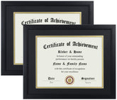 ELSKER&HOME front view showing matte black frame and organized certificate display benefit