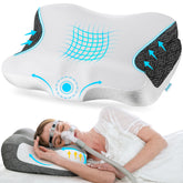 Elviros front view of pillow showing contoured shape for CPAP comfort