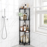 ELYKEN front view of 4-tier corner caddy showing organized storage benefit