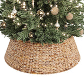 ELYKEN front view of rattan tree collar showing natural style and neat base concealment