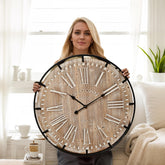 EMAX HOME front view large 30-inch clock enhancing wall decor