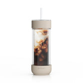 Ember cold tumbler front view in sandstone showing sleek design and durability