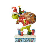 Enesco Jim Shore Grinch front view showing pose and festive design benefits display appeal