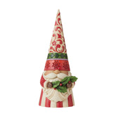 Enesco Jim Shore gnome front view showing festive design and tabletop charm