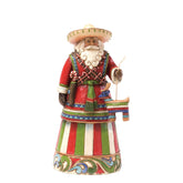 Enesco Jim Shore Mexican Santa front view showing colorful folk-art benefits