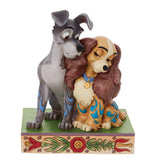Enesco Lady and the Tramp front view showcasing charming pose and display appeal