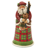 Enesco Jim Shore Scottish Santa front view showing detailed folk-art charm
