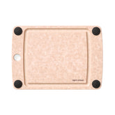 Epicurean front view of 10x7 natural cutting board showing clean profile and convenience