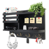 Eryvik front view matte black key holder showcasing organized essentials