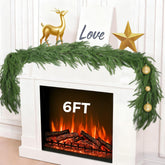 Escrio front view of 6 ft garland showing full length and shape for instant decor