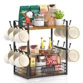 EsLuker.ly front view of mug holder showing tidy countertop organization benefit