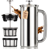 ESPRO P7 front view showing polished stainless steel and sleek design benefit: durable aesthetic