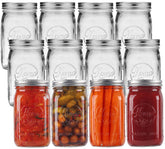 Esrentle front view of 12 pack 32 oz mason jars showing durable packaging and capacity