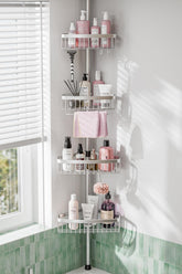ESSEME front view corner caddy showing stable organization and space saving