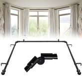 ETICSIPA front view of packaged bay window curtain rod kit, easy setup benefit