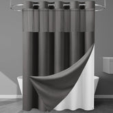 EUTXL front overview charcoal curtain showing textured waffle finish and modern look