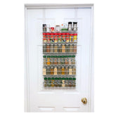 Evelots front view of 6-tier spice rack showing organized jars and easy access