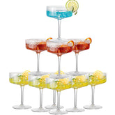 eventpartener clear coupes front view highlighting elegant glasslike clarity and breakproof benefit