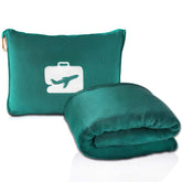EverSnug blanket in case front view shows neat packability and travel convenience