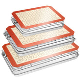 EWFEN front view of full bakeware set showing pans racks and mats, easy organization benefit