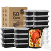 Ezalia front packaging showing 50-pack 38oz containers for weekly meal prep