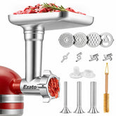 Ezato front view showing metal grinder attachment and sturdy design benefits