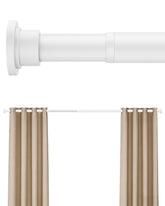 ezfurni front view assembled showing full-length rod and smooth white finish for clean look