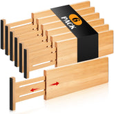 Fabsome front view of six-pack bamboo dividers showing neat packaging and contents benefit organization
