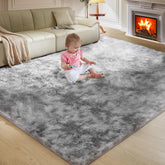 Fairblink front view of 5x8 rug showing plush pile and modern look for comfort