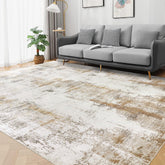 famibay front view beige camel rug showing neutral abstract pattern and stylish warmth