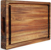 FANICHI front view of XL acacia board showing size and finish for durable prep