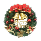 Fanme wreath front view on door showing festive welcome and curb appeal