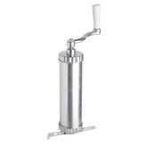 Fante's cookie press front view showing compact silver design and ease of use