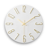 fapugh front view white clock showing clear numbers and modern look