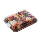 Farberware front view acacia board showing versatile serving surface and aesthetic benefit