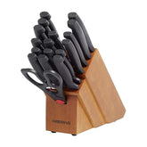 Farberware front view of full 18-piece set showing neat block storage and organized tools