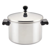 Farberware saucepot front view showing polished finish and capacity benefit