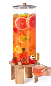 FavorFlavor front view on stand showing elegant serving benefit