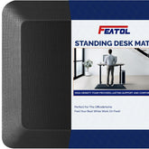 FEATOL mat front view showing full surface and supportive thickness benefit