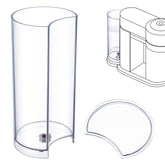Feekoon clear water tank front view showing clean design and easy refill benefit