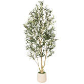FEELEAD front view of 6ft olive tree showing full realistic foliage and height benefit