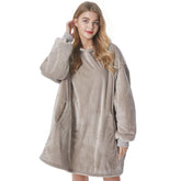 Felicigeely front view showing oversized fit and cozy coverage