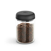 Fellow Atmos front view glass canister shows sealed storage benefit