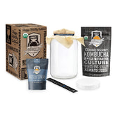 Fermentaholics kit front view showing jar and accessories for easy home brewing benefit