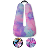 FHSGGP front view of purple pillow showing plush exterior and shape benefit