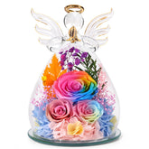 FIACO angel front view showing preserved roses and dome, beautiful long-lasting gift