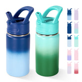 Fijinhom front view of bottle showing colorful design and secure lid benefits