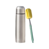 Fijoo front view showing 34oz bottle and label, durable travel benefit